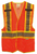 L, Orange, Ansi Class 2 Hi Vi Vests Proferred High Visibility Vest, Qty 1