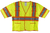 L, Lime, Ansi Class 3 Hi Vi Vests Proferred High Visibility Vest, Qty 1
