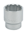 3/8" Standard 12 Point 1/2" Drive SAE Socket, Qty 1