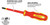 1/4" (Slotted) x 6" Yellow Pp & Red Tpv Handle Proferred Insulated (1000V) Screwdriver, Qty 1