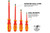 4 Piece Proferred Insulated Screwdriver Sets, Qty 1