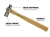 Hickory Ball Pein Hammers (12oz) Proferred Hammers, Qty 1