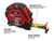 25 Ft-1 1/16" Blade Proferred Tape Measure, Qty 1