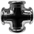 Midland Metal 45391LFCP Cross, 1/4 in FIP x 1/4 In FIP x 1/4 in FIP x 1/4 in FIP, Bronze, Chrome-Plated