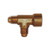 ANDERSON METALS 04091-060808 Run Tee, 3/8-in Male Flared x 1/2-in Female NPT x 1/2-in Male Flared, Brass