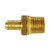 ANDERSON METALS 07068-0204P Double Mini Barb Male Adapter, 1/4-in Double Mini Barb x 1/4-in Male NPTF, Brass
