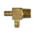 ANDERSON METALS 07071-0404 Single Mini Barb Male Run Tee, 1/4-in Mini Barb x 1/4-in Male NPTF x 1/4-in Mini Barb, Brass