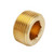 MID-AMERICA FITTINGS 109ALFM-4 Flush Mount Countersunk Plug, 1/4-in Male NPTF, Brass