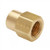 MID-AMERICA FITTINGS 23312X8 SAE Pattern Reducing Pipe Coupling, 3/4-in Female NPTF x 1/2-in Female NPTF, Brass