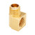 MID-AMERICA FITTINGS 23401X6 Extra-Heavy SAE Short Pattern 90-deg Street Elbow, 3/8 in Female NPTF x 3/8 in Male NPTF, Brass