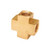 MID-AMERICA FITTINGS 23950X2 SAE Pattern Barstock Pipe Cross, 1/8-in Female NPTF x 1/8-in Female NPTF x 1/8-in Female NPTF x 1/8-in Female NPTF, Brass