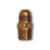 MID-AMERICA FITTINGS 248X4X6 Half Union Adapter, 1/4 in SAE 45 deg Male Flared x 3/8 in MPT, Brass