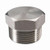 Midland Metal 103638 Hex Head Plug, 2-in Male NPT, Stainless Steel, 3000 lb
