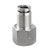 Midland Metal 20037SS Female Connector, 3/8-in Push-to-Connect x 3/8-in Female NPT, Stainless Steel