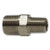 Midland Metal 28220LN Light Pattern Reducing Hex Pipe Nipple, 1/4-in Male NPTF x 1/8-in Male NPTF, Nickel-Plated Brass