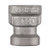 Midland Metal 62452MS SP-114 Reducing Coupling, 2-in Female NPT x 1-in Female NPT, 304 Stainless Steel