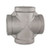 Midland Metal 63392MS SP-114 Union Cross, 3/8-in Female NPT x 3/8-in Female NPT x 3/8-in Female NPT x 3/8-in Female NPT, Stainless Steel