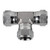 Midland Metal 6606888 Swivel Union Tee, 1/2-in Female JIC Swivel x 1/2-in Female JIC Swivel x 1/2-in Female JIC Swivel, Steel