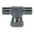 Midland Metal 9342-16-16-16 Swivel Run Tee, 1-in Male BSPP x 1-in Male BSPP x 1-in Female BSPP Swivel