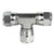 Midland Metal 9344-06-06-06 Swivel Union Tee, 3/8-in Female BSPP Swivel x 3/8-in Female BSPP Swivel x 3/8-in Female BSPP Swivel, Steel