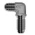 STAINLESS ADAPTERS SS2701-08-08 Bulkhead Union 90-deg Elbow, 1/2-in Male JIC x 1/2-in Male JIC, Stainless Steel