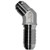 STAINLESS ADAPTERS SS2702-08-08 45-deg Bulkhead Union Elbow, 1/2-in Male JIC x 1/2-in Male JIC, Stainless Steel