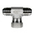 STAINLESS ADAPTERS SS6600-24-24-24 Swivel Branch Tee, 1-1/2-in Male JIC x 1-1/2-in Male JIC x 1-1/2-in Female JIC Swivel