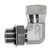 STAINLESS ADAPTERS SS6809-08-08 90-deg Elbow, 1/2-in Male Adjustable O-Ring Boss x 1/2-in Female JIC Swivel, Stainless Steel