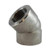 Midland Metal 103189 45 deg Elbow, 2-1/2 in FPT x 2-1/2 in FPT, Stainless Steel, 3000 lb
