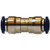 Midland Metal 20019NA Union Connector, 1/4-in Push-to-Connect x 1/4-in Push-to-Connect, Brass, Nickel-Plated
