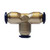 Midland Metal 20030NA Union Tee, 1/2-in Push-to-Connect x 1/2-in Push-to-Connect x 1/2-in Push-to-Connect, Brass, Nickel-Plated