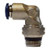 Midland Metal 20083NA 90-deg Swivel Male Elbow, 3/8-in Push-to-Connect x 1/4-in Male Global Thread Swivel, Brass, Nickel-Plated