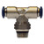 Midland Metal 20110NA Swivel Male Branch Tee, 1/2-in Push-to-Connect x 1/2-in Push-to-Connect x 3/8-in Male Global Thread Swivel, Brass, Nickel-Plated