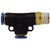 Midland Metal 20161C Swivel Run Tee, 5/32-in Push-to-Connect x 1/8-in Male NPT Swivel x 5/32-in Push-to-Connect, Composite