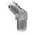 Midland Metal 250416 45-deg Union Elbow, 1-in Male JIC x 1-in Male JIC, Steel