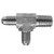 Midland Metal 260586 Male Run Tee, 1/2-in Male JIC x 3/8-in Male NPTF x 1/2-in Male JIC, Steel