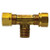 Midland Metal 26297 Captive Sleeve Male Branch Tee, 3/8-in Compression x 3/8-in Compression x 3/8-in Male NPTF, Brass