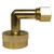 Midland Metal 787469-0612 Swivel Elbow, 3/8-in Compression x 3/4-in Female Garden Hose Swivel, Lead-Free Brass