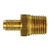 Midland Metal 11855 Double Mini Barb Male Adapter, 1/2-in Double Mini Barb x 3/8-in Male NPTF, Brass