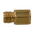 ANDERSON METALS 07655-0402 Female Ball Seat Adapter, 1/4-in Male NPSM x 1/8-in Female NPTF, Brass