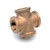 Midland Metal 44395LFUSA Pipe Cross, 1-in Female NPT x 1-in Female NPT x 1-in Female NPT x 1-in Female NPT, Lead-Free Bronze