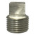 Midland Metal 62654B1 Barstock Square Head Plug, 3/4 in MPT, Stainless Steel, 1000/3000 lb