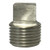 Midland Metal 63655B1 Barstock Square Head Plug, 1 in MPT, Stainless Steel, 1000/3000 lb