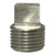 Midland Metal 63657B1 Barstock Square Head Plug, 1-1/2 in MPT, Stainless Steel, 1000/3000 lb
