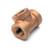 Midland Metal 82106-121208 Pipe Tee, 3/4 in FPT x 3/4 in FPT x 1/2 in FPT, Bronze