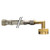 Midland Metal PSP-72DWH-612-EL-LF Dishwasher Connector with Elbow, 96-in L, 3/8-in Compression x 3/4-in FGH, Brass