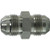 Midland Metal 2403-05-04 JIC Tube Union, 5/16-in Male JIC x 1/4-in Male JIC, Steel