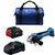 Bosch GWS18V-10PB14 18V Brushless 4-1/2  5 In. Angle Grinder Kit with No Lock-On Paddle Switch and (1) CORE18V 8 Ah High Power Battery