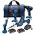 Bosch GXL18V-496B22 18V 4-Tool Combo Kit with Compact Tough 1/2 In. Drill/Driver, Two-In-One 1/4 In. and 1/2 In. Bit/Socket Impact Driver/Wrench, Compact Reciprocating Saw, LED Worklight and (2) 2.0 Ah SlimPack Batteries