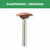 Dremel 971 5/8 In. (15.9 mm) Aluminum Oxide Grinding Stone